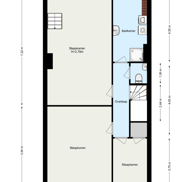 plattegrond 2e verdieping